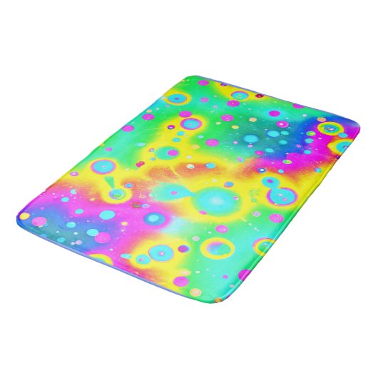 Levendig neon blaze patroon badmat (Gekanteld)