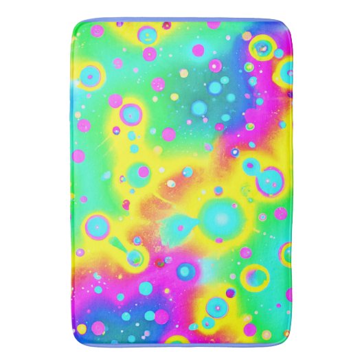 Levendig neon blaze patroon badmat (Voorkant Verticaal)