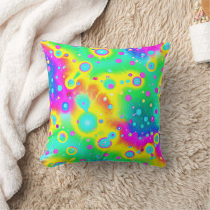 Levendig neon blaze patroon kussen