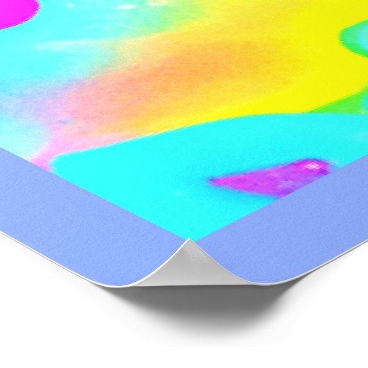 Levendig neon blaze patroon poster (Hoek)