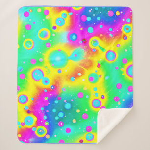 Levendig neon blaze patroon sherpa deken