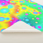 Levendig neon blaze patroon sherpa deken (3/4)