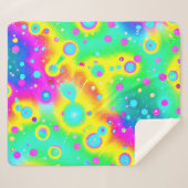 Levendig neon blaze patroon sherpa deken (Voorkant (horizontaal))