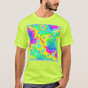 Levendig neon blaze patroon t-shirt