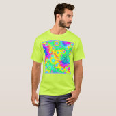 Levendig neon blaze patroon t-shirt (Voorkant volledig)