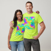 Levendig neon blaze patroon t-shirt (Unisex)