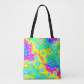 Levendig neon blaze patroon tote bag (Voorkant)