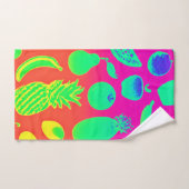 Levendig neon fruit patroon bad handdoek (Handdoek)