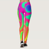 Levendig neon fruit patroon leggings (Achterkant)