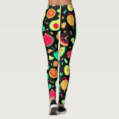 Levendig neon fruit patroon leggings (Achterkant)