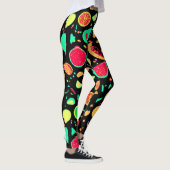 Levendig neon fruit patroon leggings (Rechts)