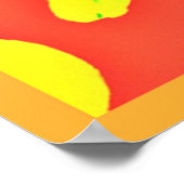 Levendig neon fruit patroon poster (Hoek)