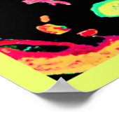 Levendig neon fruit patroon poster (Hoek)