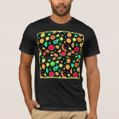 Levendig neon fruit patroon t-shirt (Voorkant)