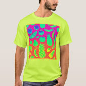 Levendig neon fruit patroon t-shirt (Voorkant)