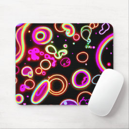 Levendig neon gloed patroon muismat