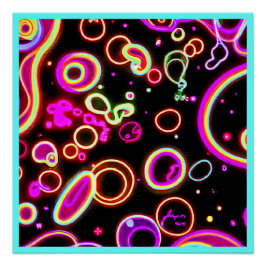 Levendig neon gloed patroon perfect poster