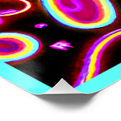 Levendig neon gloed patroon perfect poster (Hoek)