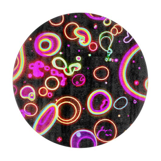 Levendig neon gloed patroon snijplank (Voorkant)