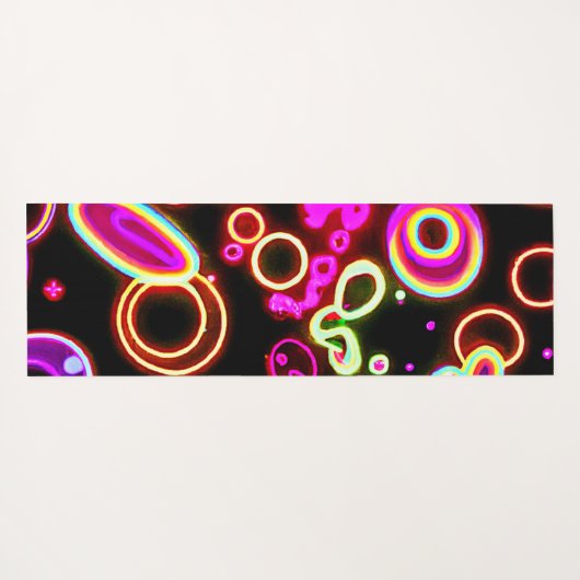Levendig neon gloed patroon yogamat (Achterkant (horizontaal))