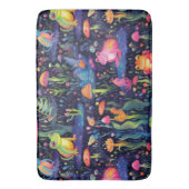 Levendig neon kikkers patroon badmat (Voorkant Verticaal)