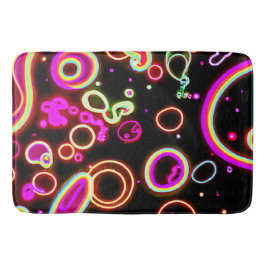 Levendig Neon Lichtpatroon Badmat
