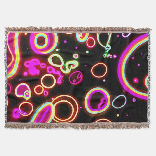 Levendig Neon Lichtpatroon Deken (Voorkant)