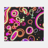 Levendig Neon Lichtpatroon Fleece Deken (Voorkant (Horizontaal))