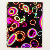 Levendig Neon Lichtpatroon Planner (Voorkant)