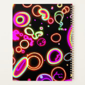 Levendig Neon Lichtpatroon Planner (Achterkant)