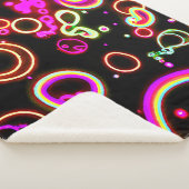 Levendig Neon Lichtpatroon Sherpa Deken (3/4)