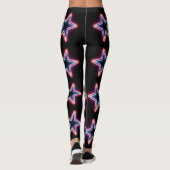 Levendig Neon Patroon | Elektrische Ster uit de Ja Leggings (Achterkant)