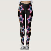 Levendig Neon Patroon | Elektrische Ster uit de Ja Leggings (Voorkant)