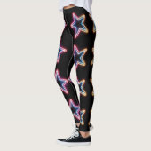Levendig Neon Patroon | Elektrische Ster uit de Ja Leggings (Links)