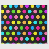 Levendig Neon Polka Dot Pattern Cadeaupapier (Vlak)