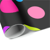 Levendig Neon Polka Dot Pattern Cadeaupapier (Rol Hoek)