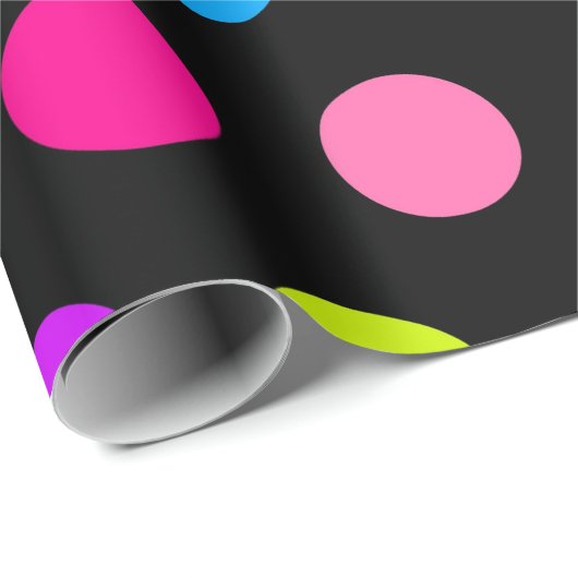 Levendig Neon Polka Dot Pattern Cadeaupapier (Rol Hoek)