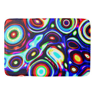 Levendig neon puls patroon badmat