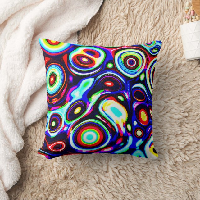 Levendig neon puls patroon kussen (Deken)