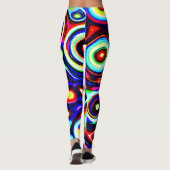 Levendig neon puls patroon leggings (Achterkant)