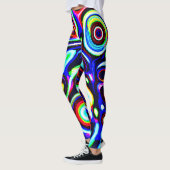 Levendig neon puls patroon leggings (Links)