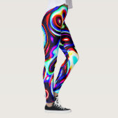Levendig neon puls patroon leggings (Rechts)