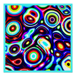 Levendig Neon Puls Patroon Perfect Poster
