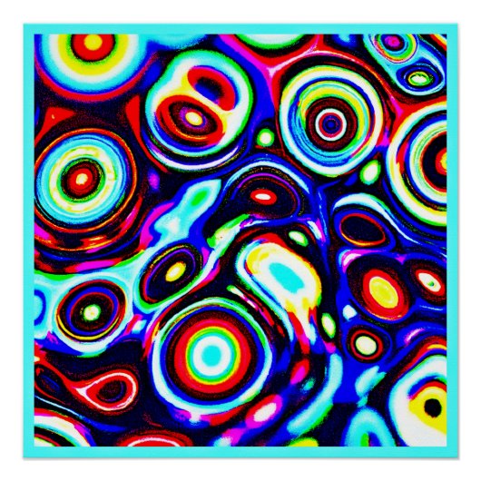 Levendig Neon Puls Patroon Perfect Poster (Voorkant)