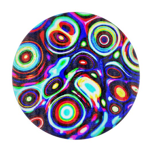 Levendig neon puls patroon snijplank (Voorkant)