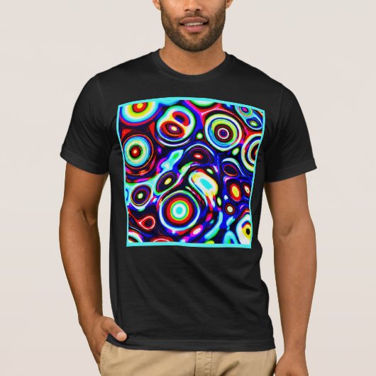 Levendig neon puls patroon t-shirt (Voorkant)