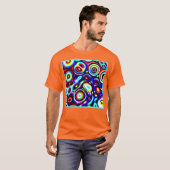 Levendig neon puls patroon t-shirt (Voorkant volledig)