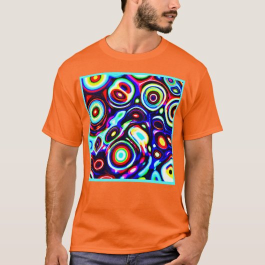 Levendig neon puls patroon t-shirt (Voorkant)