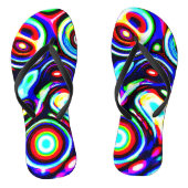Levendig neon puls patroon teenslippers (Voetbed)