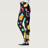 Levendig Neon vruchtbaar patroon Leggings (Links)